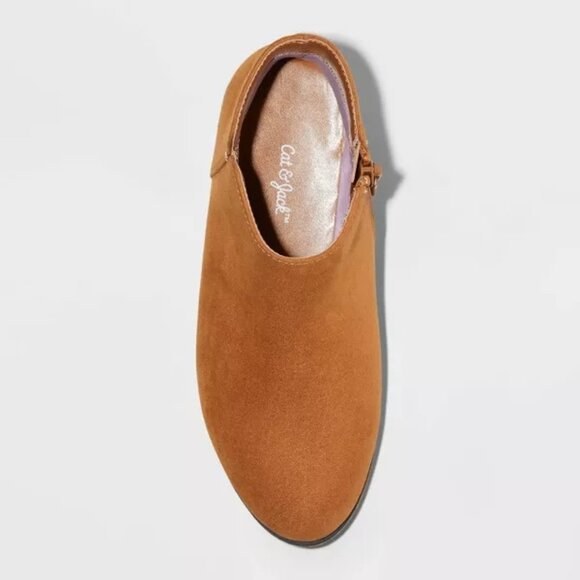 Girls' Opal Side Zipper Closure Booties Brown Almond toe Cat & Jack Size 1 - Picture 4 of 4